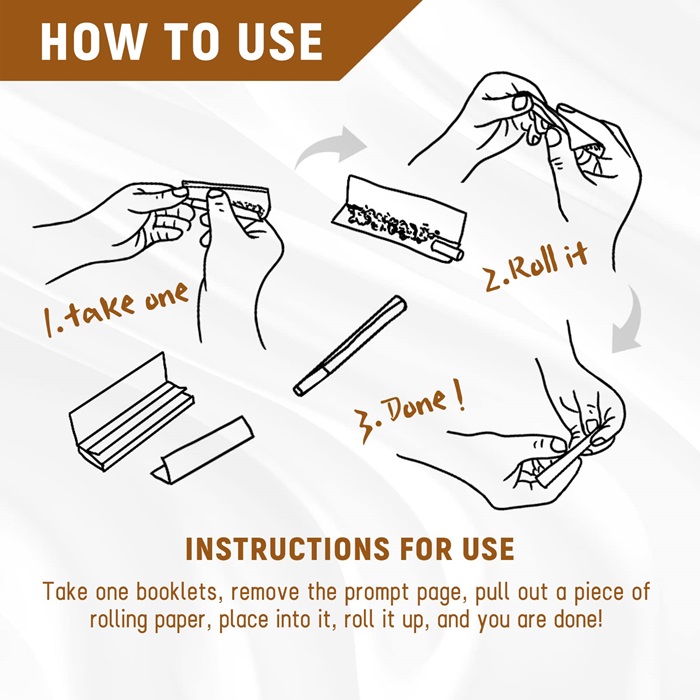 Cigarette Rolling Paper with No Additives for Pure Smoke