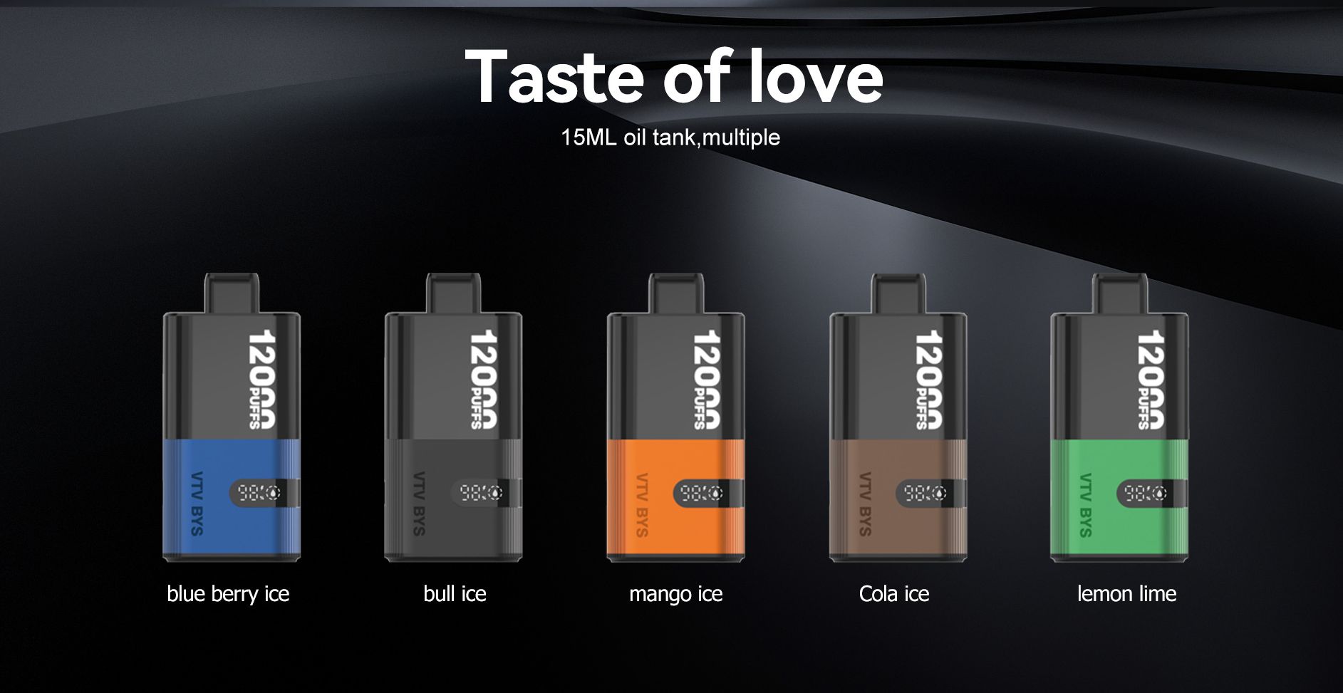 VTV BYS 12000 Puffs Pod System Vape E Cigarette Rechargeable Nicotine 5%