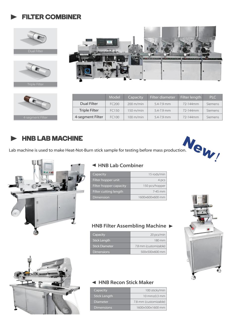 Heat-Not-Burn Production Line Solutions From Recon Process