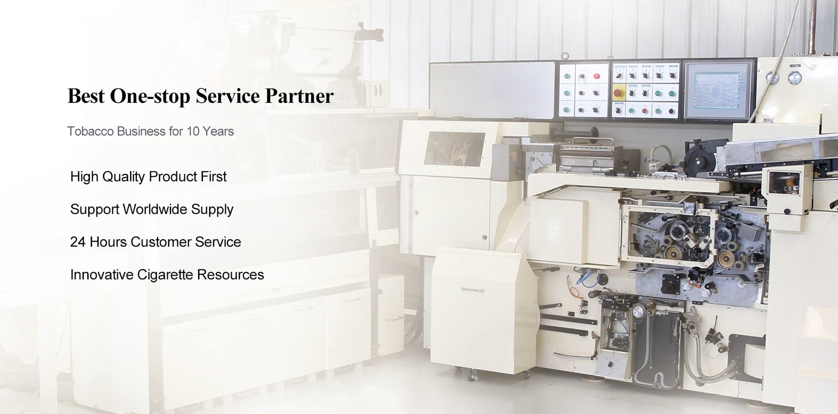 Spare Parts, Non-Tobacco Materials (NTMs), Smoking Accessories, Tobacco Making Machine, Electrical Device, HNB Making Machine, Laboratory Testing Machine, Cutting Machine, Packing Machine, Printing Machine, Chemical Materials, Second-Hand Equipment, Promotion - UPPERSOURCE GLOBAL PTE. LTD.
