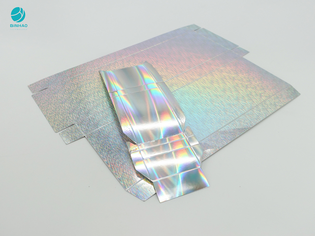 Holographic Silvery Surface Paper Cardboard For Cigarette Tobacco Case Package