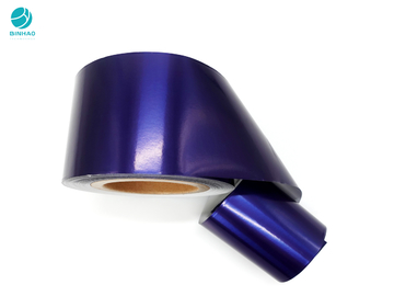 55Gsm Aluminium Foil Purple Blue Package Paper Roll For Wrapping Cigarette