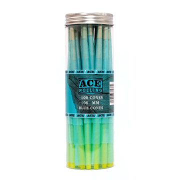 Blue Pre Rolled Cones Wood Pulp Colored Rolling Paper for Smoking