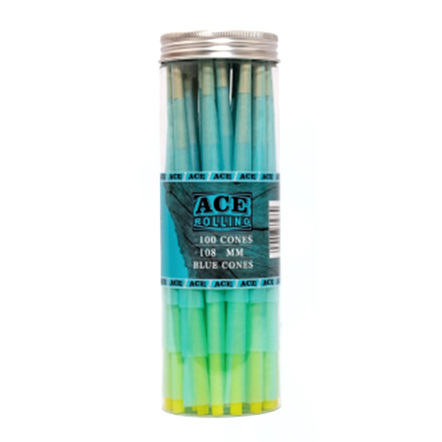 Blue Pre Rolled Cones Wood Pulp Colored Rolling Paper for Smoking