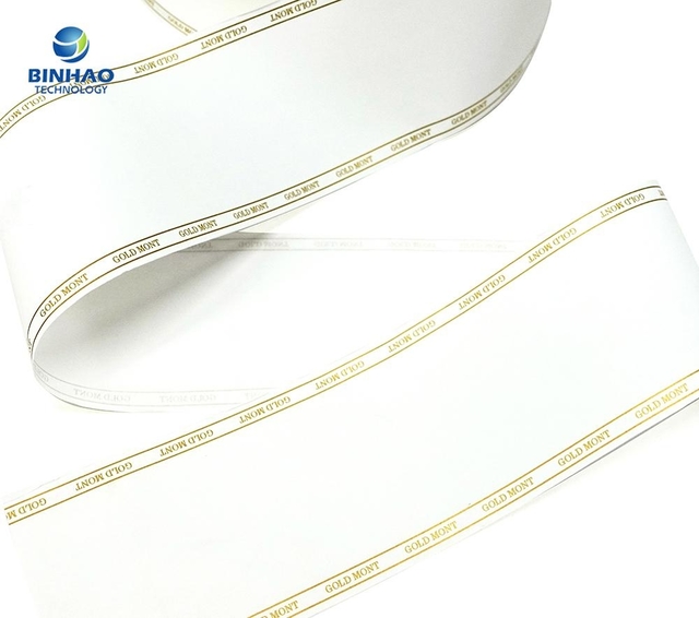 50 MM Custom Logo Stamping Golden Line Tipping Paper for Cigarette Wrapping